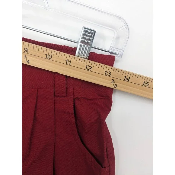 Halara Joggers Women Small Dark Red High Waisted Pleated Cotton Twill Casual NWT - Picture 8 of 10